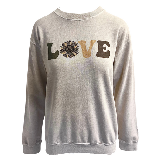 Groovy Love Sweatshirt Sand