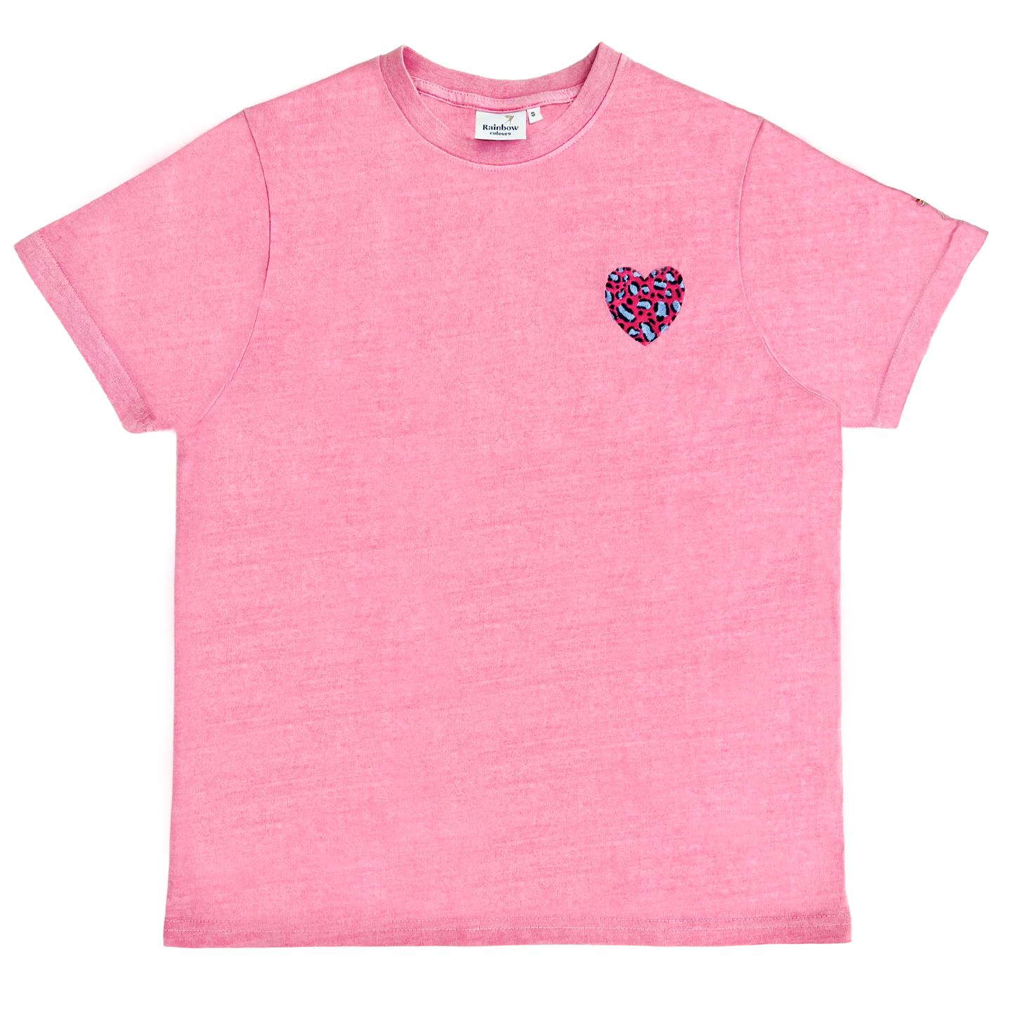 Leopard Heart T-Shirt Pink