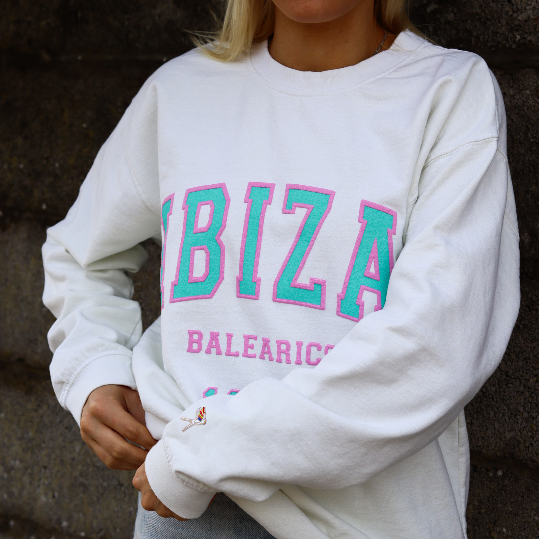 Ibiza Sweatshirt Puff Print Off White