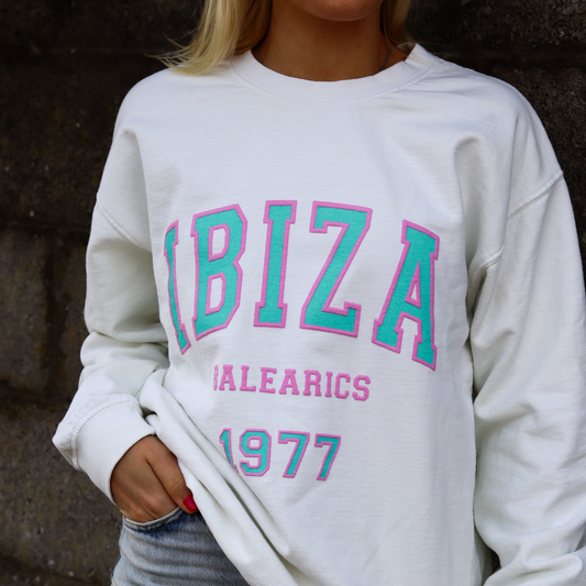 Ibiza Sweatshirt Puff Print Off White