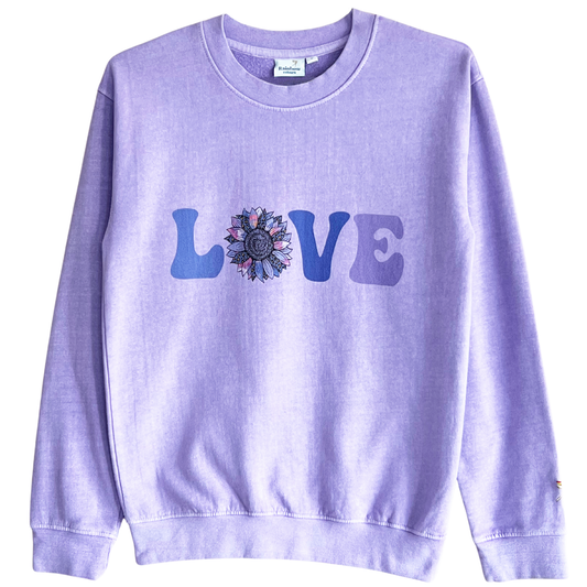 Groovy Love Sweatshirt Lilac