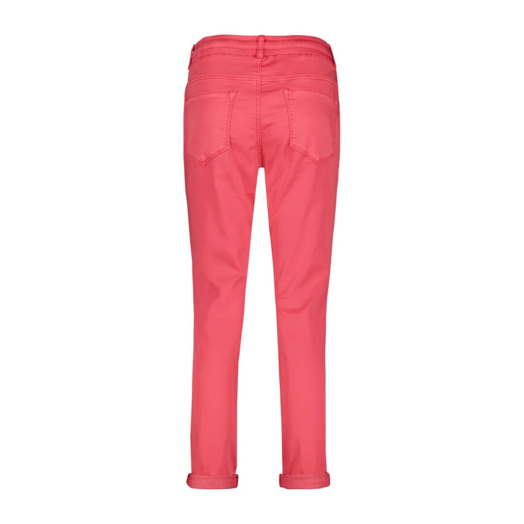 Red Button Tessy Crop Jogger Coral! These best-selling trousers are made from 77% cotton, 22% recycled polyester, and 1% elastane for the perfect fit.